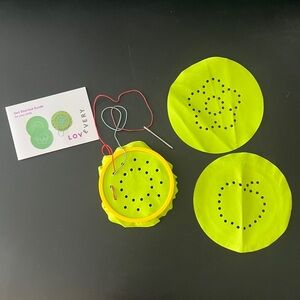 Lovevery Neon Green Lacing Toy — Lacing Boards with Colorful Cord